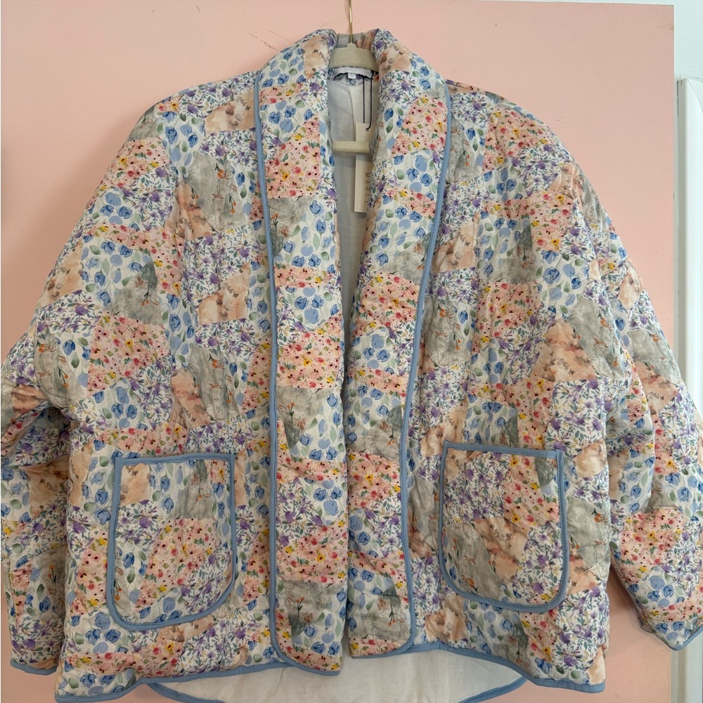 Floral Patchwork Puffer Jacket